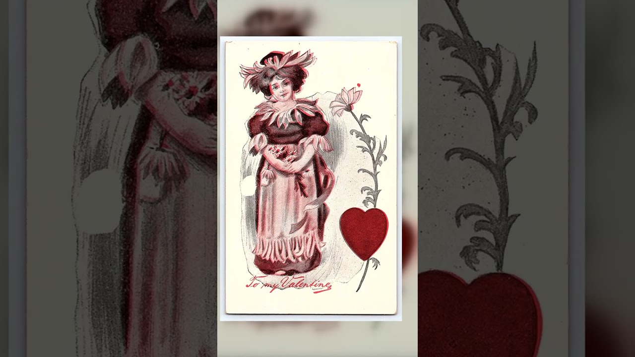 Valentine's Day Postcard, Divided Back, Early 1900s Video