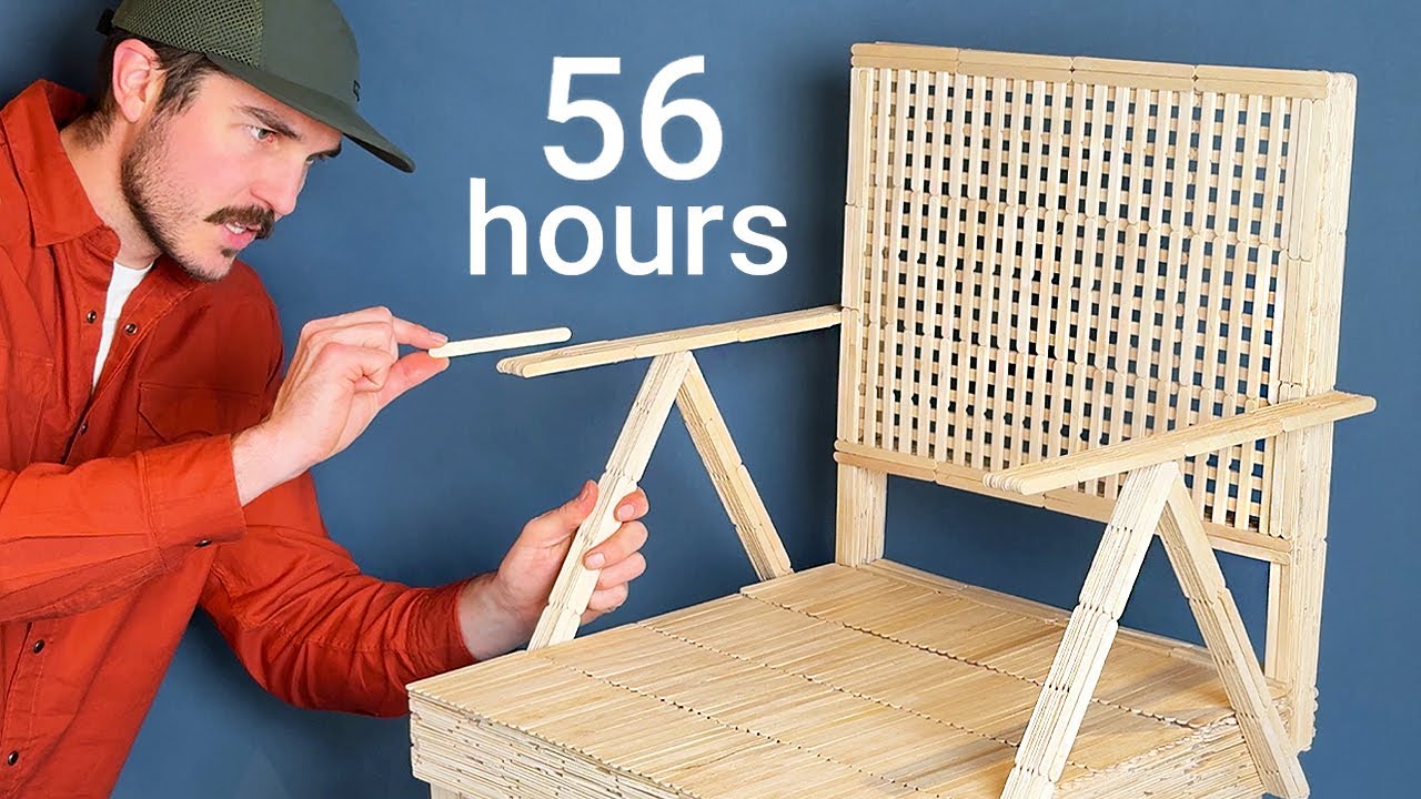 I Built a Luxury Chair Using Popsicle Sticks