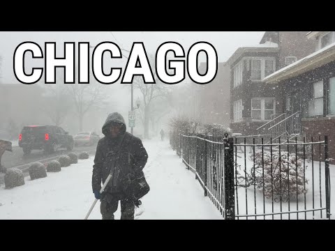 Heavy Snowfall In Chicago ❄️ South Side Snowstorm Walking Tour On Wednesday | January 14, 2026 | 4K
