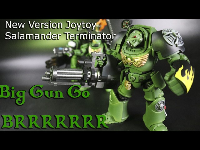 Vídeo relacionado con JOYTOY Warhammer 40K Salamanders Terminator 2 with Power Fist and Storm Bolter 1/18 Action Figur,Sammelund zeigen Model
