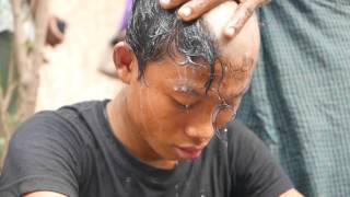 Becoming a Buddhist Monk - Ordination Ceremony - Mrauk-U Myanmar