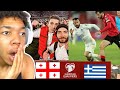 Reacting to Georgia Fans Celebration Qualifying for EURO 2024| Georgia vs Greece😳🔥