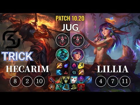 SK Trick Hecarim vs Lillia Jungle - KR Patch 10.20