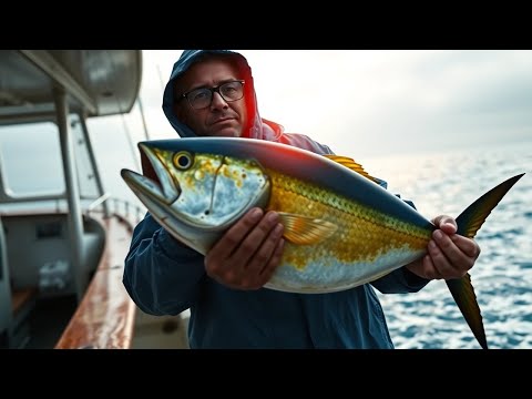 Cattura del tonno GIGANTE in mare aperto! (Avventura di pesca)