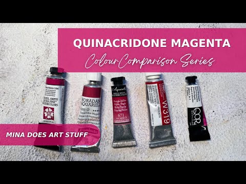Quinacridone Magenta - Colour Comparison Series - Mina Does Art Stuff