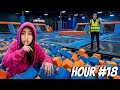 24 HOURS At A TRAMPOLINE PARK ️ Gone Wrong Eslis