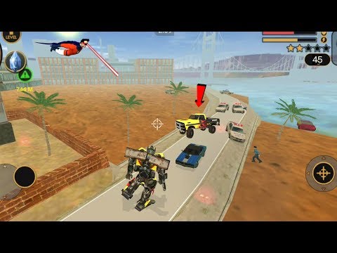 Vegas Crime Simulator - (Transformer War) -Transformer vs Car Robot Fight - Mission Complete
