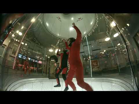 Indoor skydiving: barrel roll practice  (Nick 23)