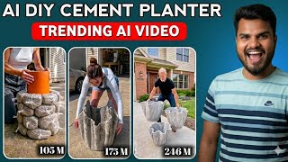 Ai Diy Cement Planter Videos Using Ai | Ai se video kaise banaye | How