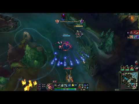 Qiyana's hectic skrimish in BOT lane (with Ziggs and Fiddle)
