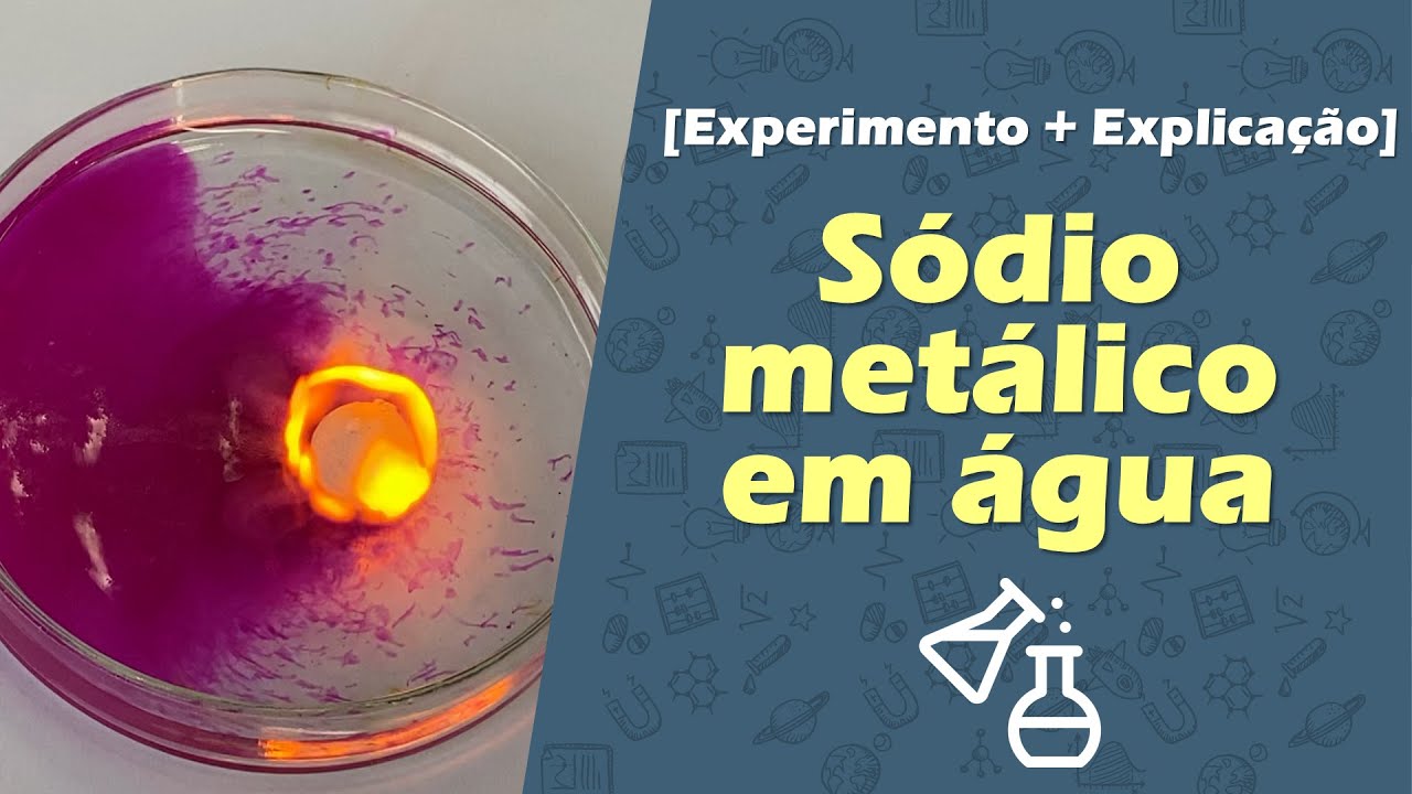 Reação do sódio metálico em água! [Experimento + Explicação] Prof. Emiliano