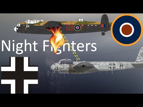 German Night Fighter POW Pilots describe how they attacked RAF Lancasters with up firing autocannons