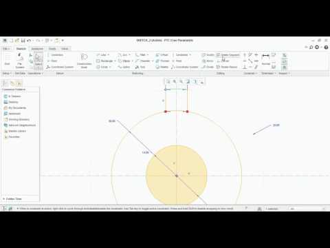 Creo Parametric sketch Part 5:- How to draw full 2 D sketch in creo parametric