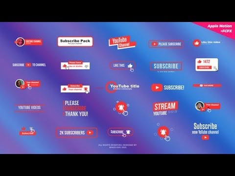 Top Apple Motion Projects: Subscribe Titles Pack | FCPX & Apple Motion
