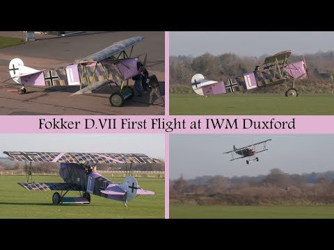 Newly-Built Fokker D.VII Flies For The First Time