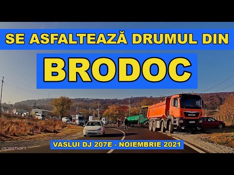 BRODOC Vaslui asfaltare drum DJ 207E spre Balteni video noiembrie 2021