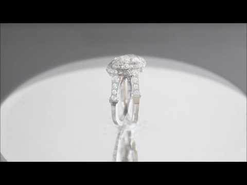 EGL USA H-VS2 18k white gold cushion diamond engagement ring bezel set 1.80ct - ASW - 1031N