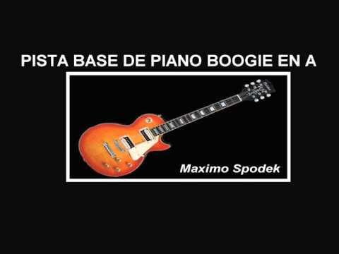 PISTA BASE DE PIANO BOOGIE EN A , PARA PRACTICAR, INTERPRETAR E IMPROVISAR CON LA GUITARRA PIANO ETC