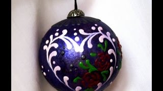 Heart & Roses Gourd Ornament ~ Featuring Miriam Joy