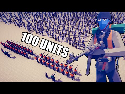 TABS German Army vs 100 Units - Totally Accurate Battle Simulator