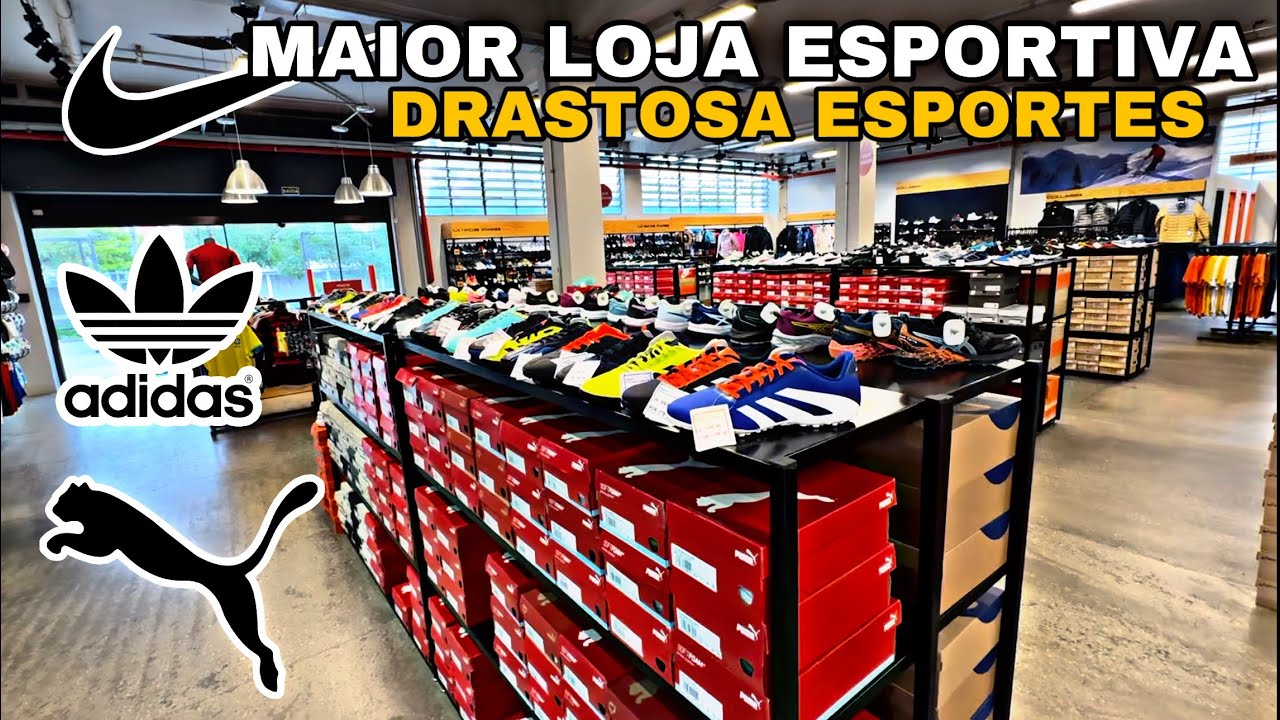 Maior Loja de marcas esportivas - Nike, adidas, puma, asics, Columbia - Loja Drastosa Esportes