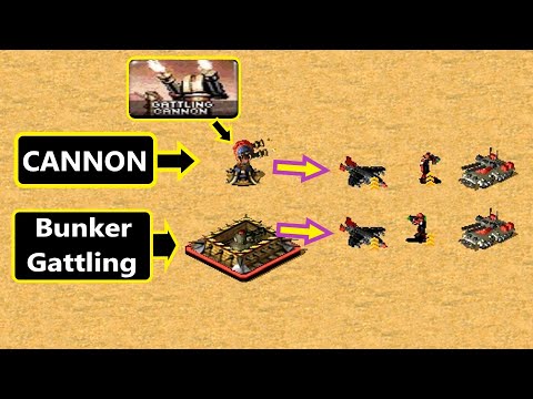 Bunker Gattling vs Gattling Cannon - Red Alert 2