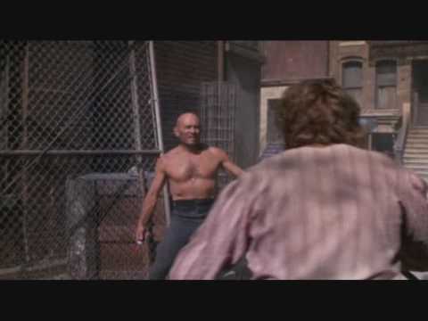 THE ULTIMATE WARRIOR 1975 Yul Brynner  Knife Fight Scene