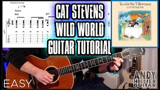 CAT STEVENS - Wild World Guitar Tutorial Lesson