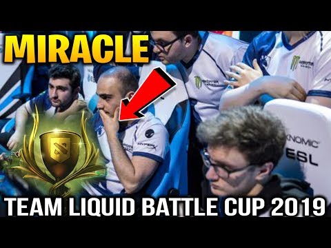 Miracle Earthshaker with full team Liquid in battle cup