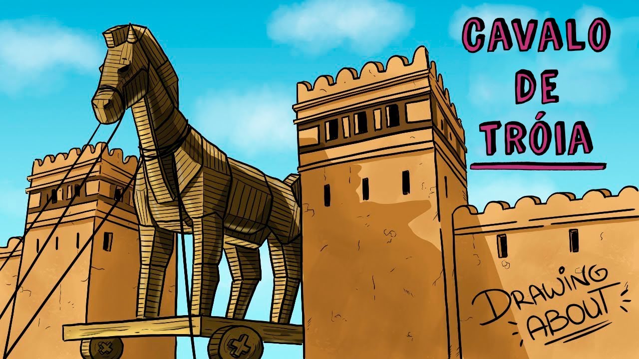 O Cavalo de Tróia 🔱 MITOLOGIA | Draw My Life Português