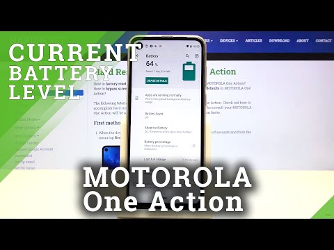 How to See Battery Percentage on MOTOROLA One Action - Display Battery Information