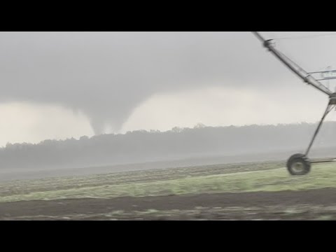 Viewer video shows multi-vortex tornado near Colon, MI