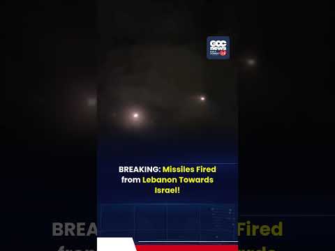 Rockets Fired from Lebanon Intercepted Over Central Israel | Dramatic Footage of Sky Explosions