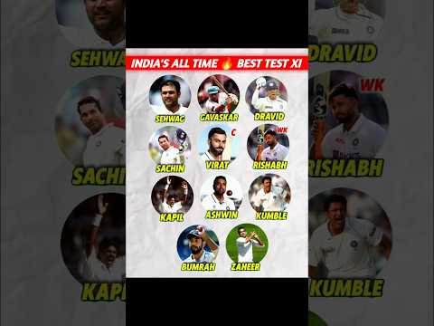 India's All Time Test XI 🥶