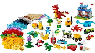 YouTube thumbnail: Lego classic 11020 unpacking and overview of parts