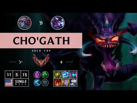 Cho'Gath Top vs Vayne: Tank Titan - NA Grandmaster Patch 14.15