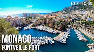 The Luxurious Fontveille Port - 🇲🇨 Monaco [4K HDR] Walking Tour