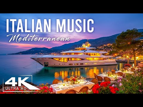 Romantic Vibes & Mediterranean Music🎶 2+ Hours Relaxing Italy Coast & Lake Como Ambience 4k