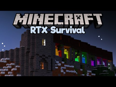 Pixlriffs - Building A Castle with Rainbow Lighting! ▫ Minecraft RTX Survival S2 [Part 13]