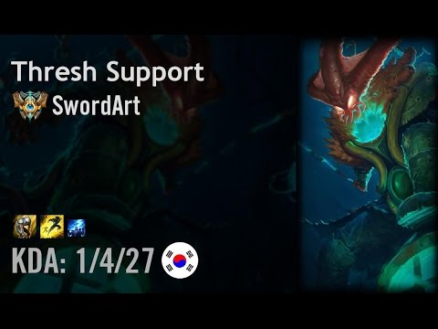 Thresh Support vs Blitzcrank - SwordArt - KR Challenger Patch 6.8