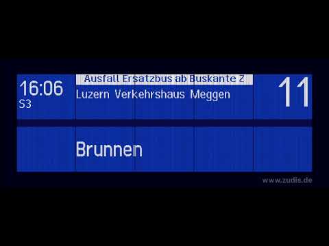 Ausfallmeldung S3 nach Brunnen in Luzern | Bauarbeiten | Isabelle Augustin Stimme| Alte SBB Stimme