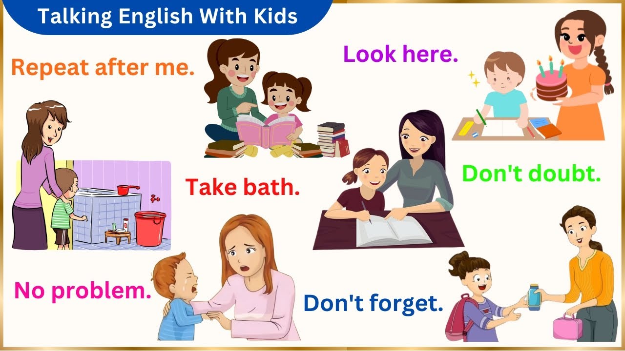 Speak English With Kids | Daily Use English With Sentences | Spoken English For Kids