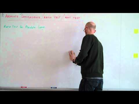 Absolute Convergence Root Test and Ratio Test