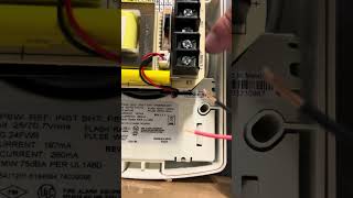 How to wire/terminate a horn strobe for wall mount fire alarm.