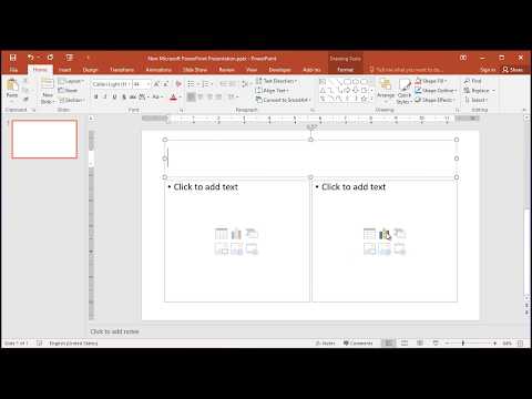 Change Layout of Slide to Two Content in PowerPoint