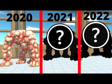 EVOLUTION OF LAVA GOLEM IN ARBS  -  2020   2021   2022  -  ANIMAL REVOLT BATTLE SIMULATOR