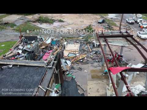 4-25-2019 Ruston, La Drone video of extensive damage, deadly tornado, homes and businesses ruined