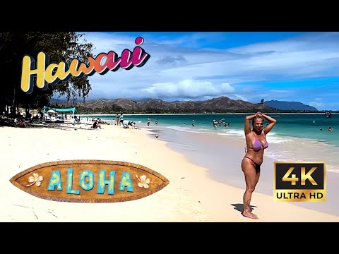 Walking tour in Kailua Beach Park | 2023 | Kailua, Oahu, Hawaii in 4K