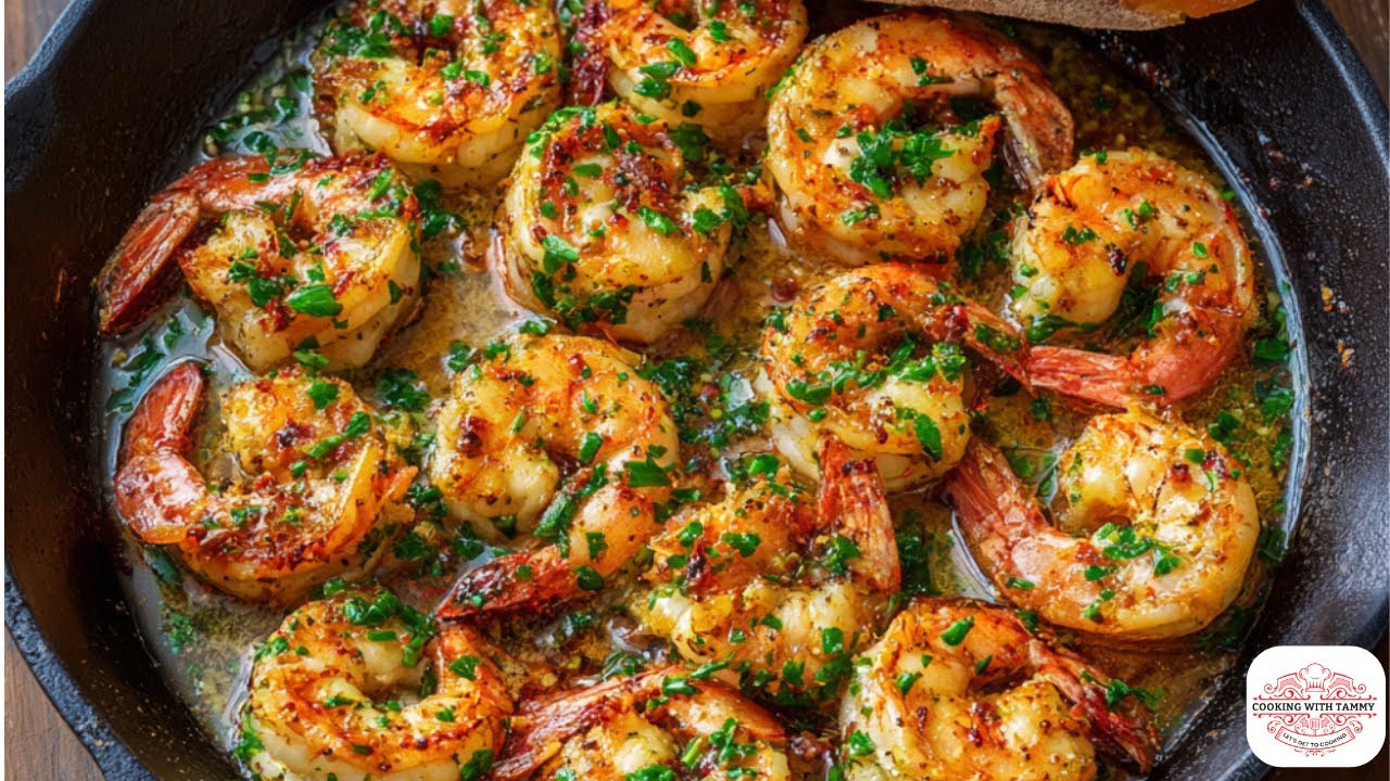 Garlic Butter Cajun Shrimp Scampi in Cast Iron