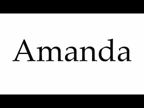 How to Pronounce Amanda